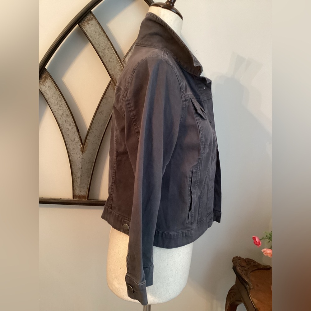 LOFT Charcoal Jean Jacket - Picture 7 of 9